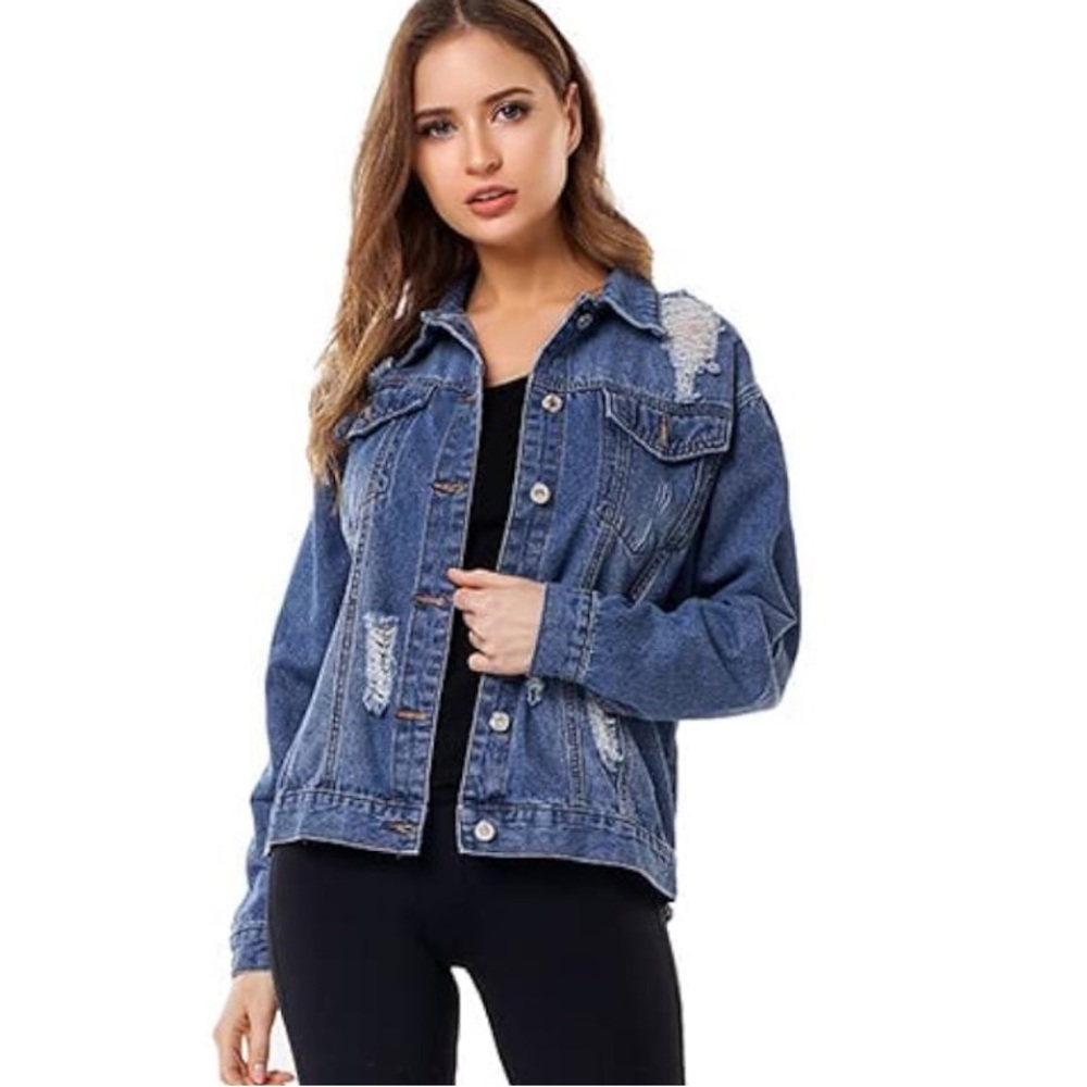Women’s oversized dark wash Denim jacket